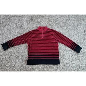 Vintage Womens Liz Claiborne Petite Velour Sweater 3 Quarter Zip